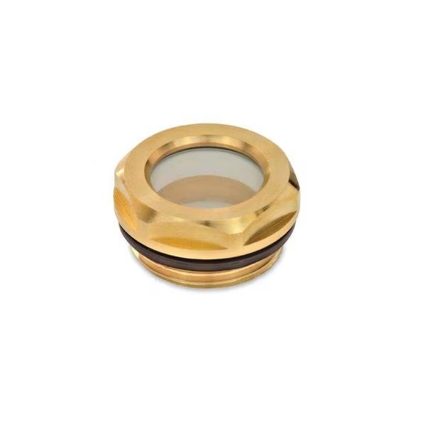 GN743.3-11-G 3/8-B Oil Sight Glass Brass, J.W. Winco, Mfr#: 743.3-11-G3/8-B